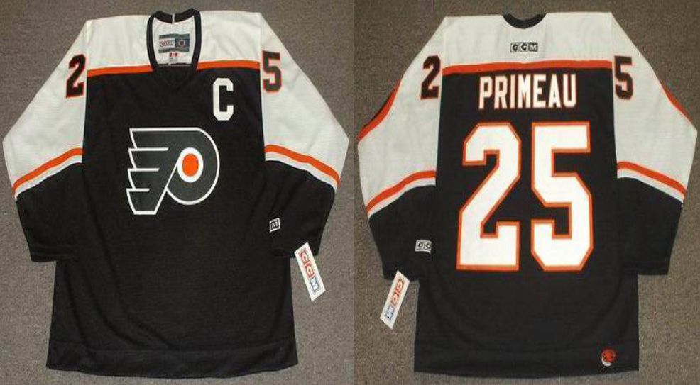2019 Men Philadelphia Flyers #25 Primeau Black CCM NHL jerseys->philadelphia flyers->NHL Jersey
